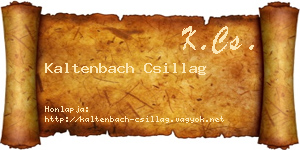 Kaltenbach Csillag névjegykártya